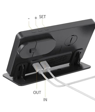 3 in 1 Wireless Charger for Samsung Galaxy Watch 6 5 Pro Fast Charging Station for Galaxy S24 S23 S22 Alarm Clock Chargers Stand