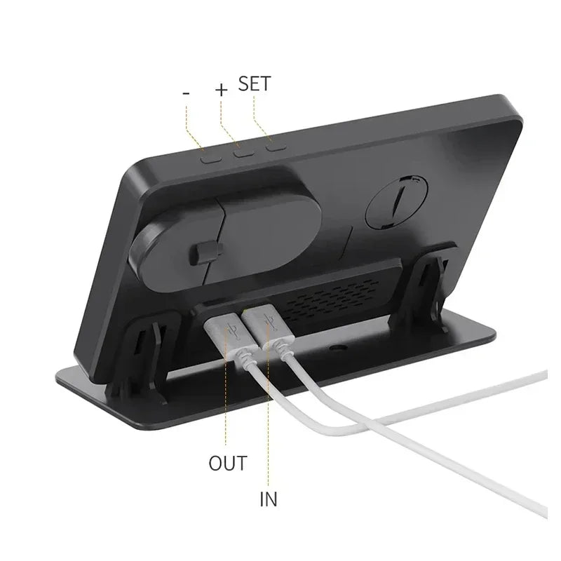 3 in 1 Wireless Charger for Samsung Galaxy Watch 6 5 Pro Fast Charging Station for Galaxy S24 S23 S22 Alarm Clock Chargers Stand