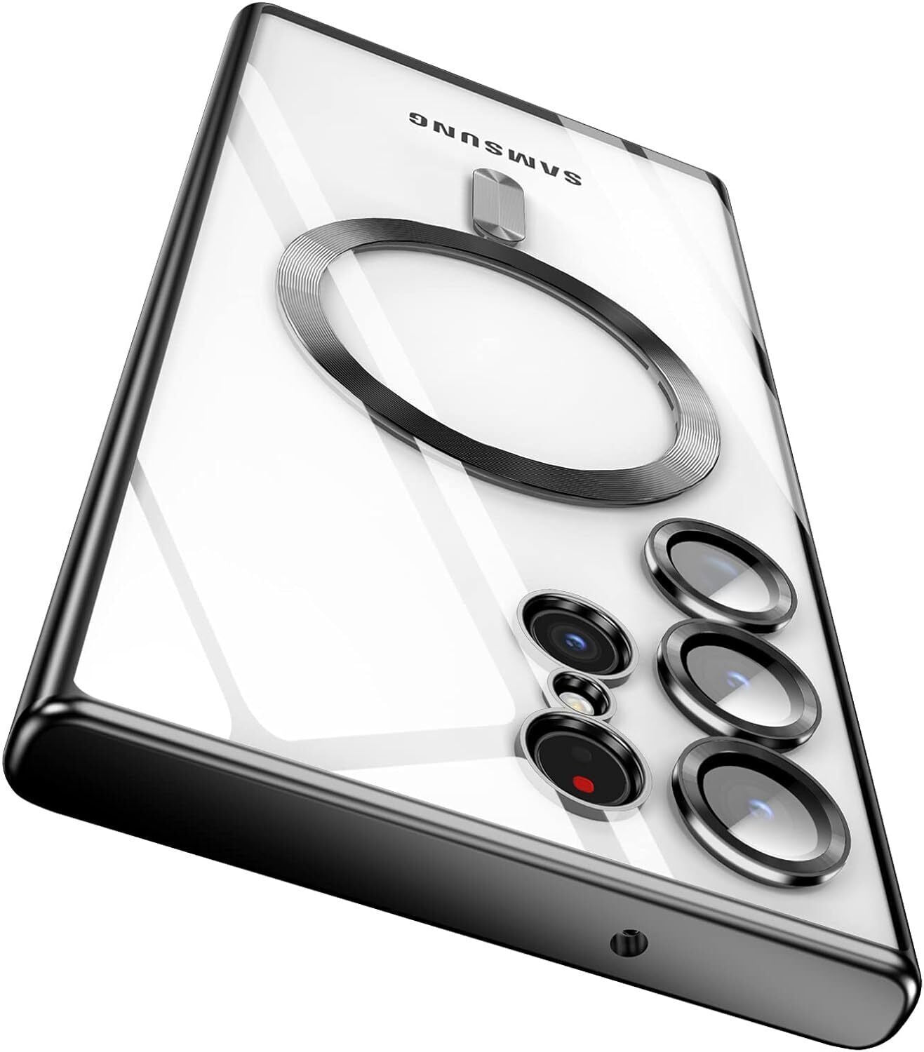 For Samsung Galaxy S25 Ultra S24 S25 S22 Clear Case Slim Plating Mag Safe Cover