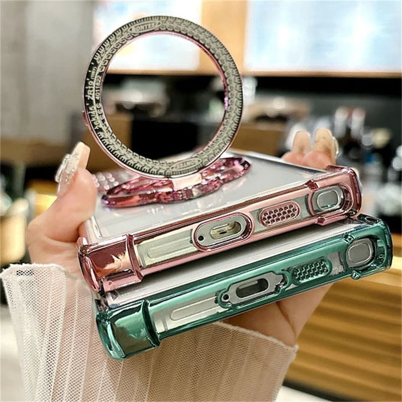 Magnetic for Magsafe Case for Smasung Galaxy S25 S24 S23 S22 S21 S20 Ultra plus Rotating Gyro Cases for Smasung S24 S23 FE Cover